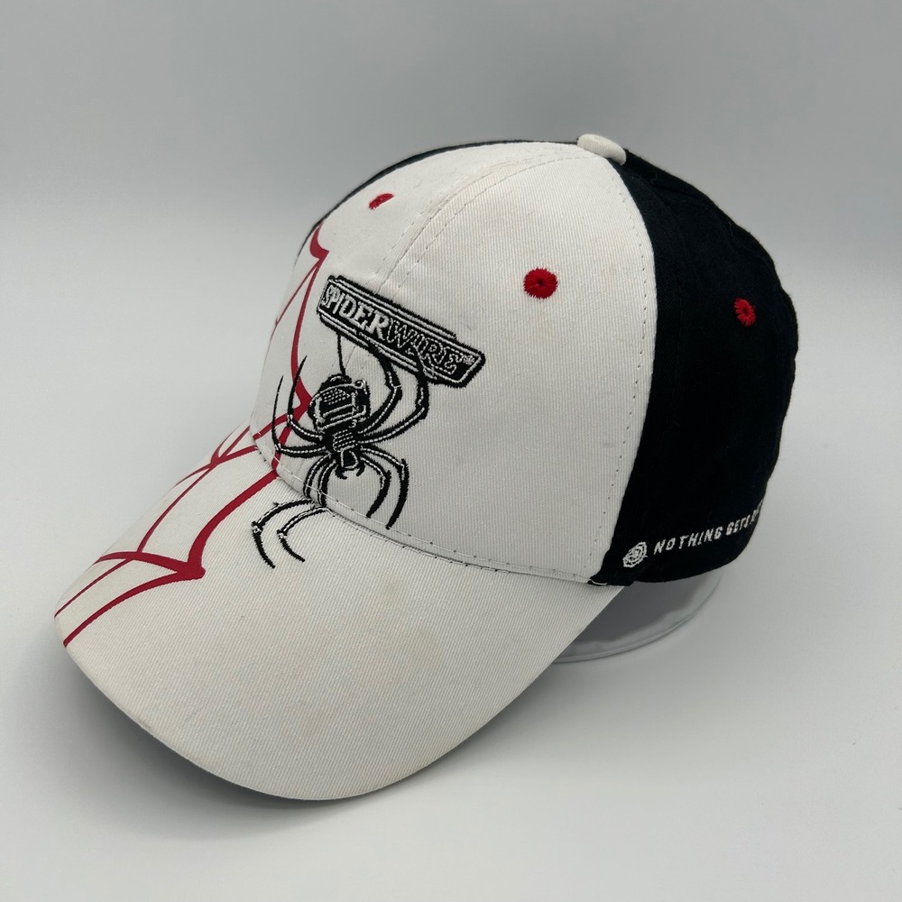 SpiderWire Baseball‎ Hat Fishing Cap Mens OSFM White Black Red Y2K Outdoor Style
